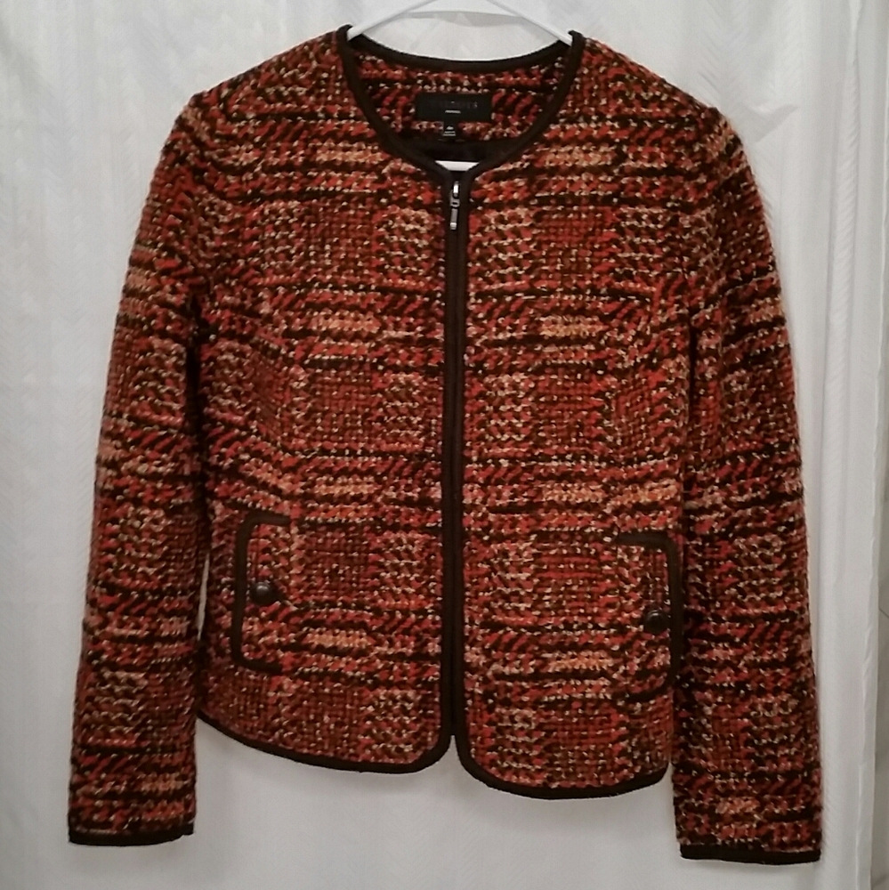 Talbots Fall Tweed Jacket Blazer Size 4P
